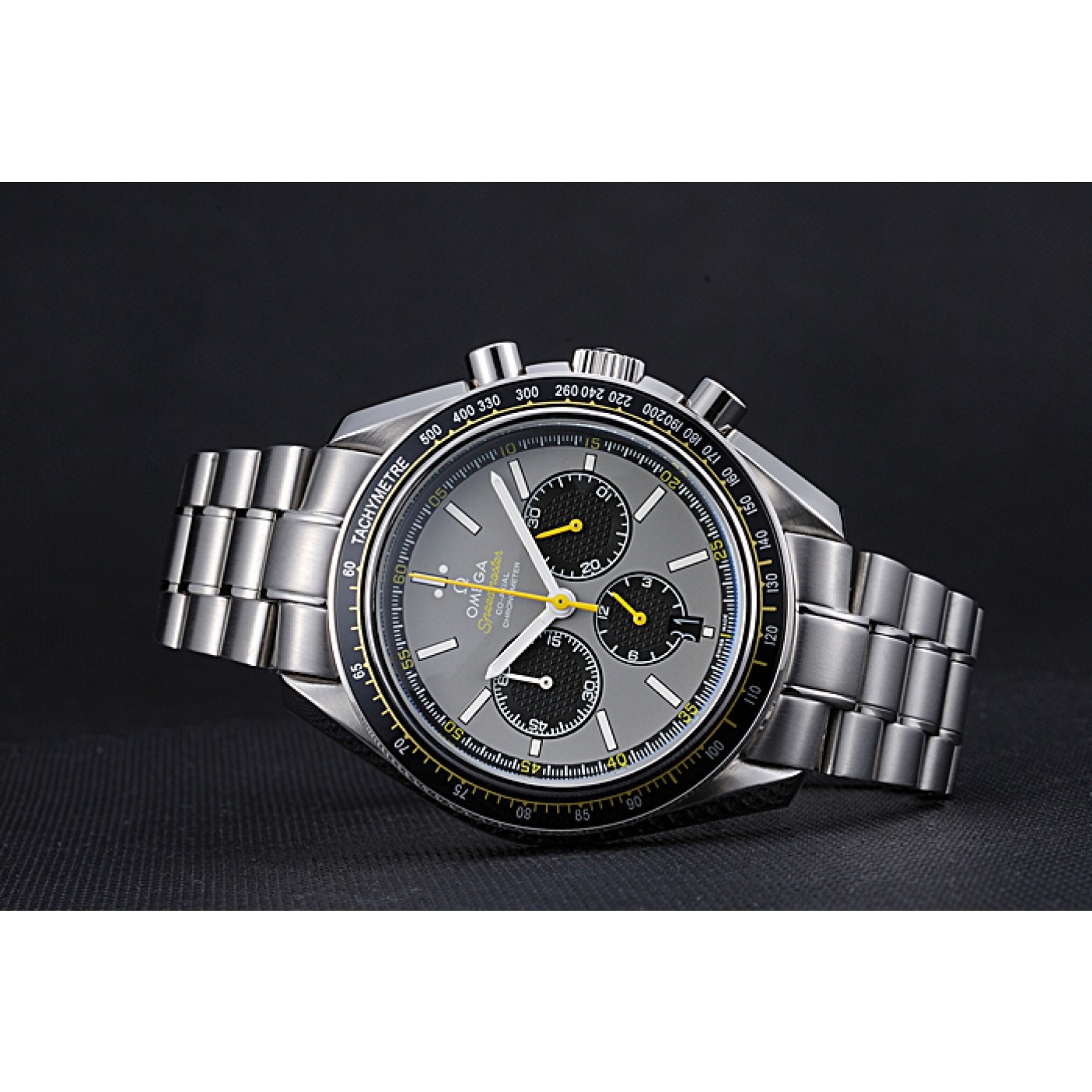 Omega Speedmaster White Grey Stainless Steel Strap 622051