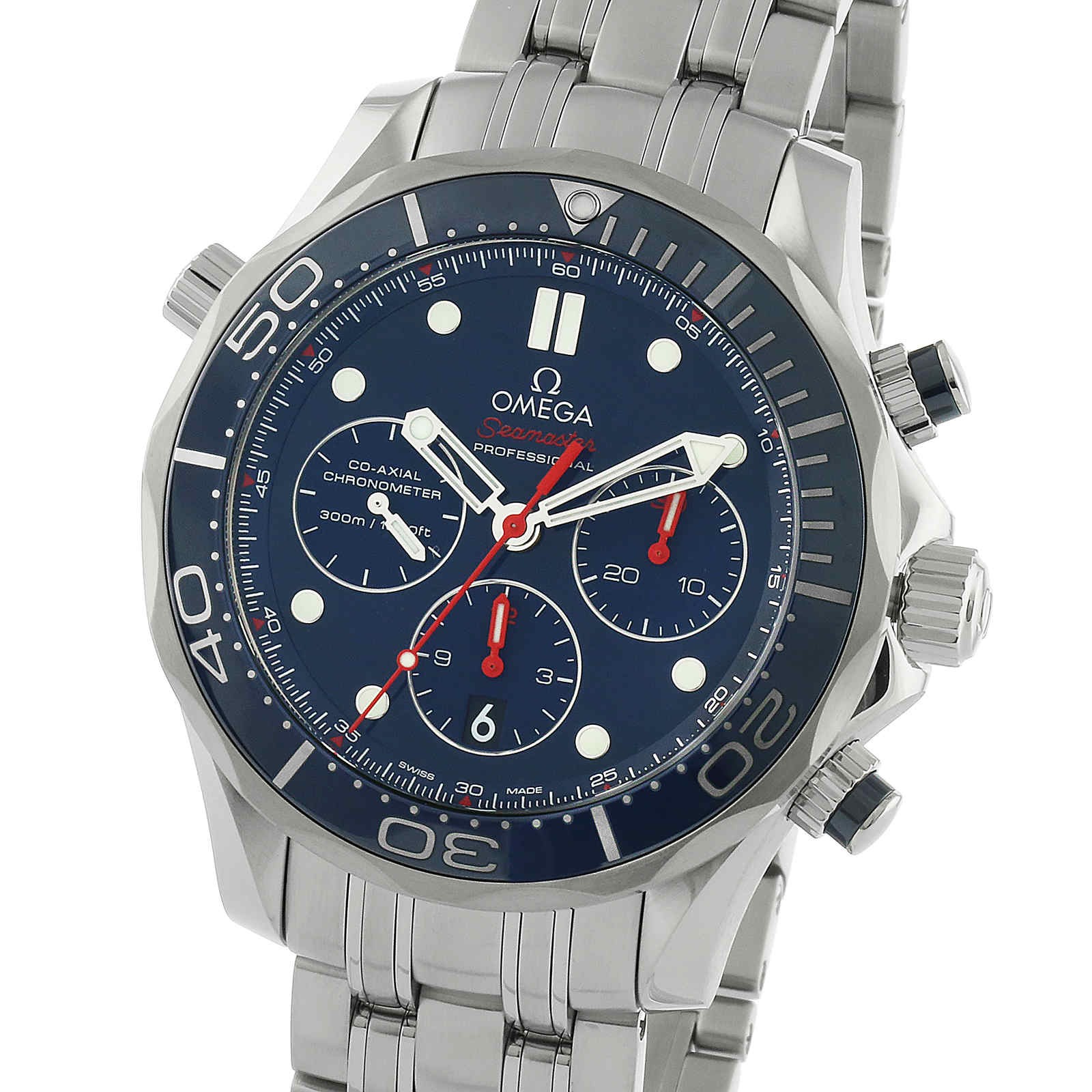 Swiss Omega Seamaster Diver 300m Co-Axial 44mm Mens Watch O21230445003001