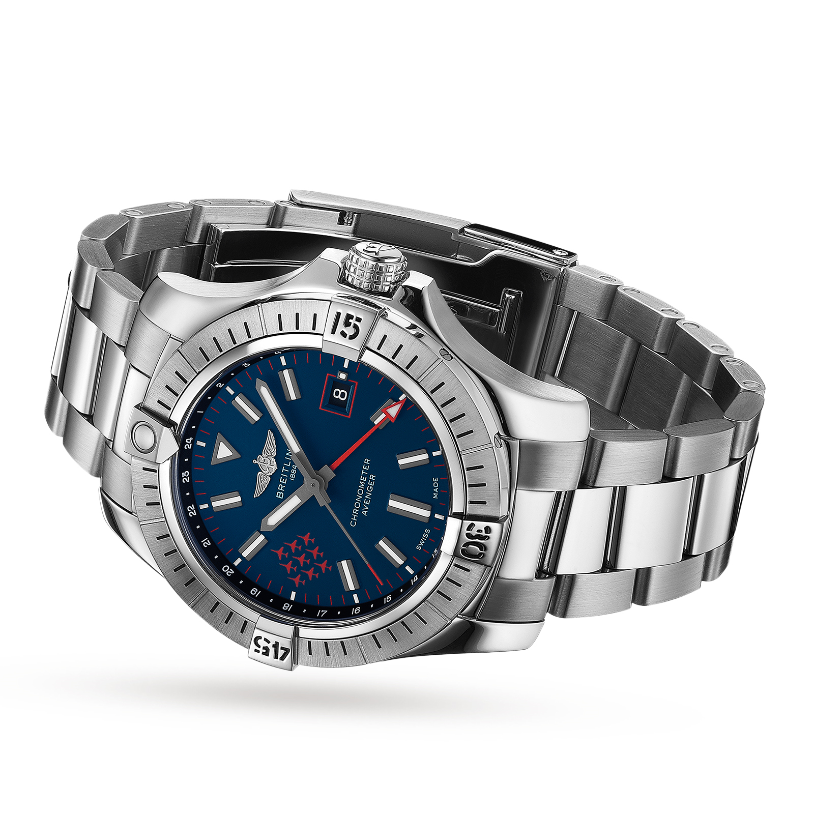 Swiss Breitling Exclusive Avenger Royal Air Force Red Arrows Limited Edition A323951A1C1A1