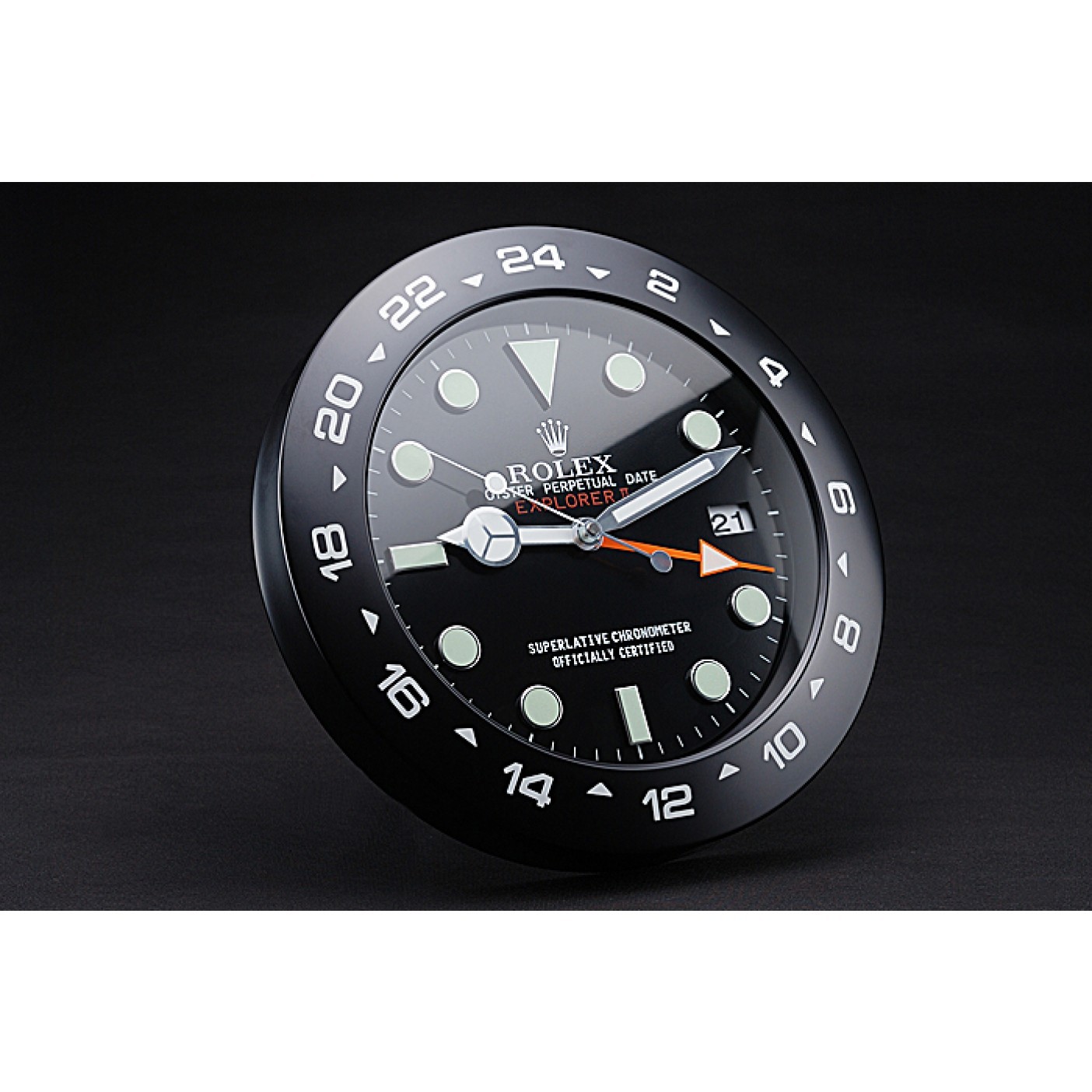 Rolex Explorer II Wall Clock Black 622477