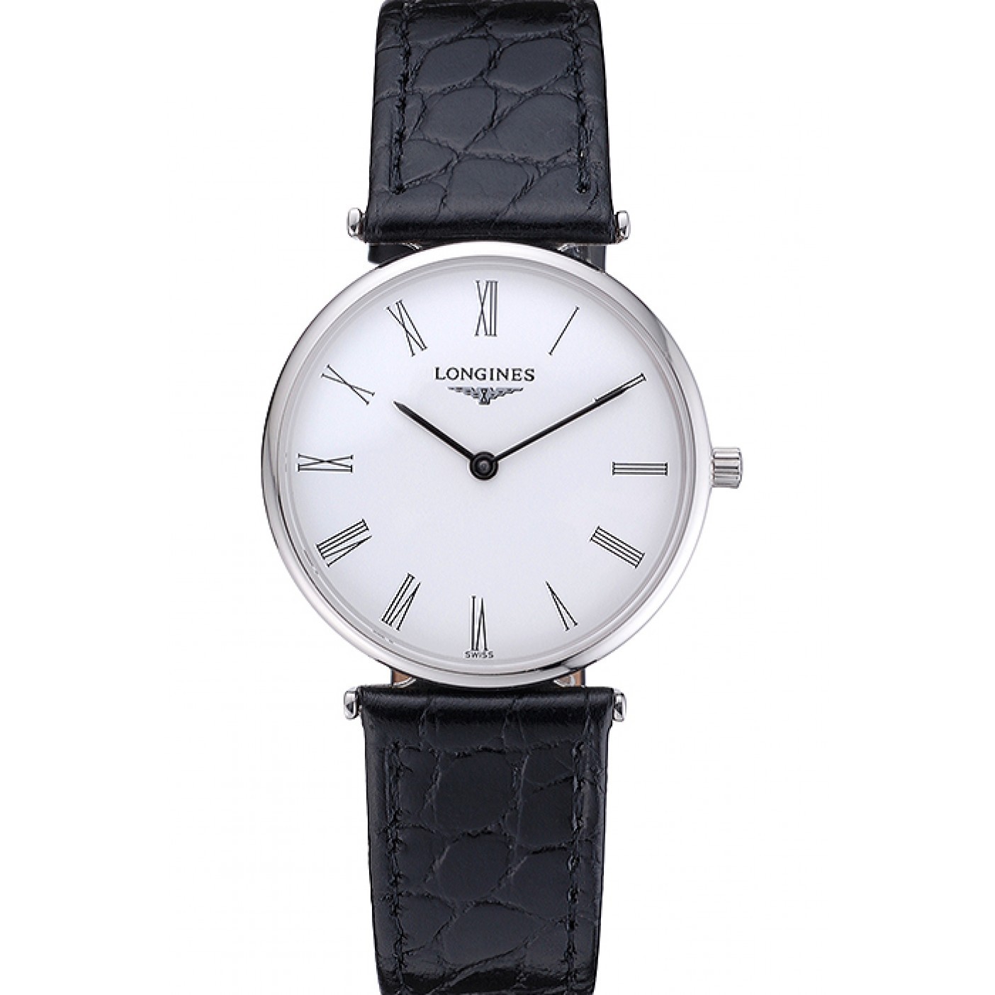 Longines La Grande Classique White Dial Black Leather Band Homme 622127