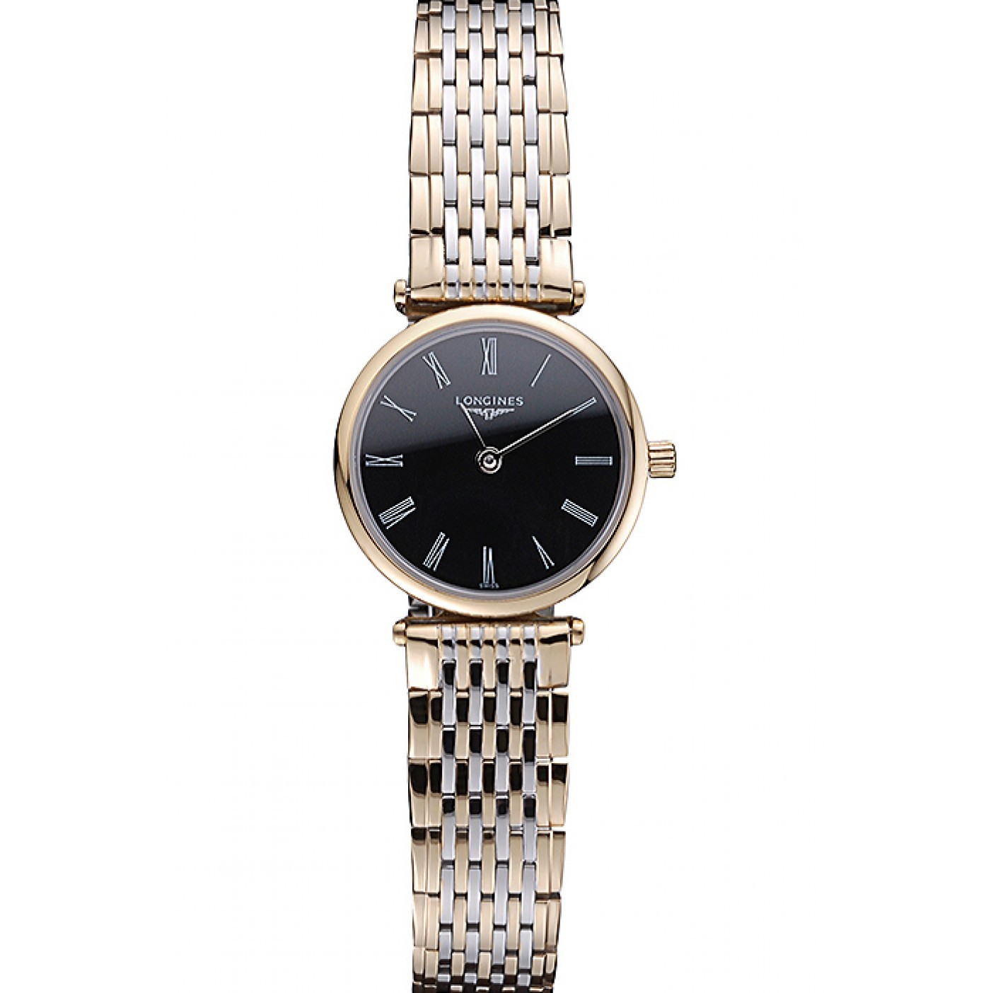 Longines La Grande Classique Two Tone Band Black Dial Femme 622098