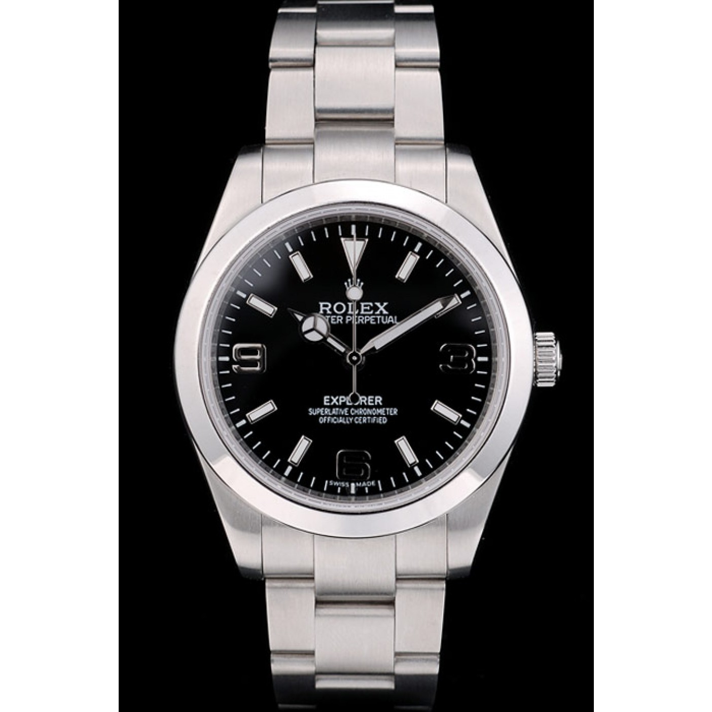 Rolex Explorer Stainless Steel Bezel Black Dial 41984