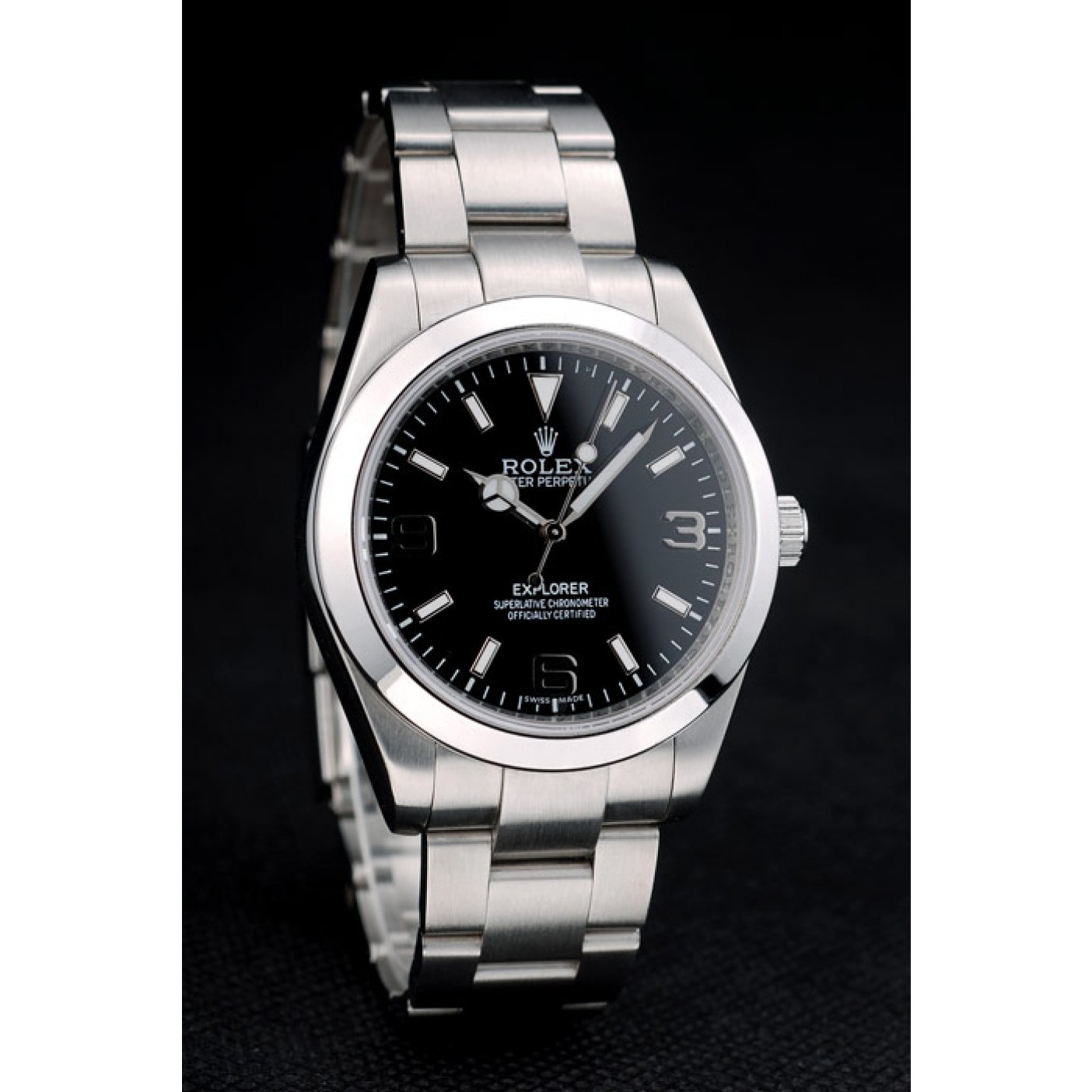 Rolex Explorer Stainless Steel Bezel Black Dial 41984