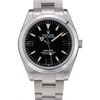 Rolex Explorer Stainless Steel Bezel Black Dial 41984