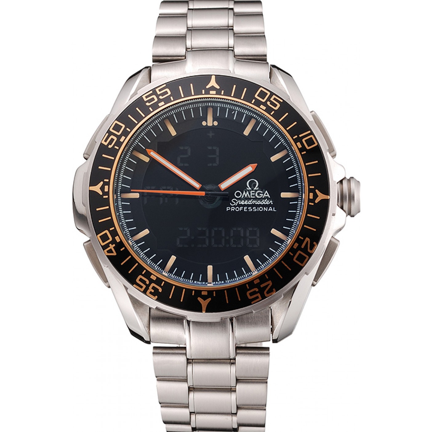 Omega Speedmaster Skywalker X-33 Black Dial Orange On Black Bezel Stainless Steel Case And Bracelet