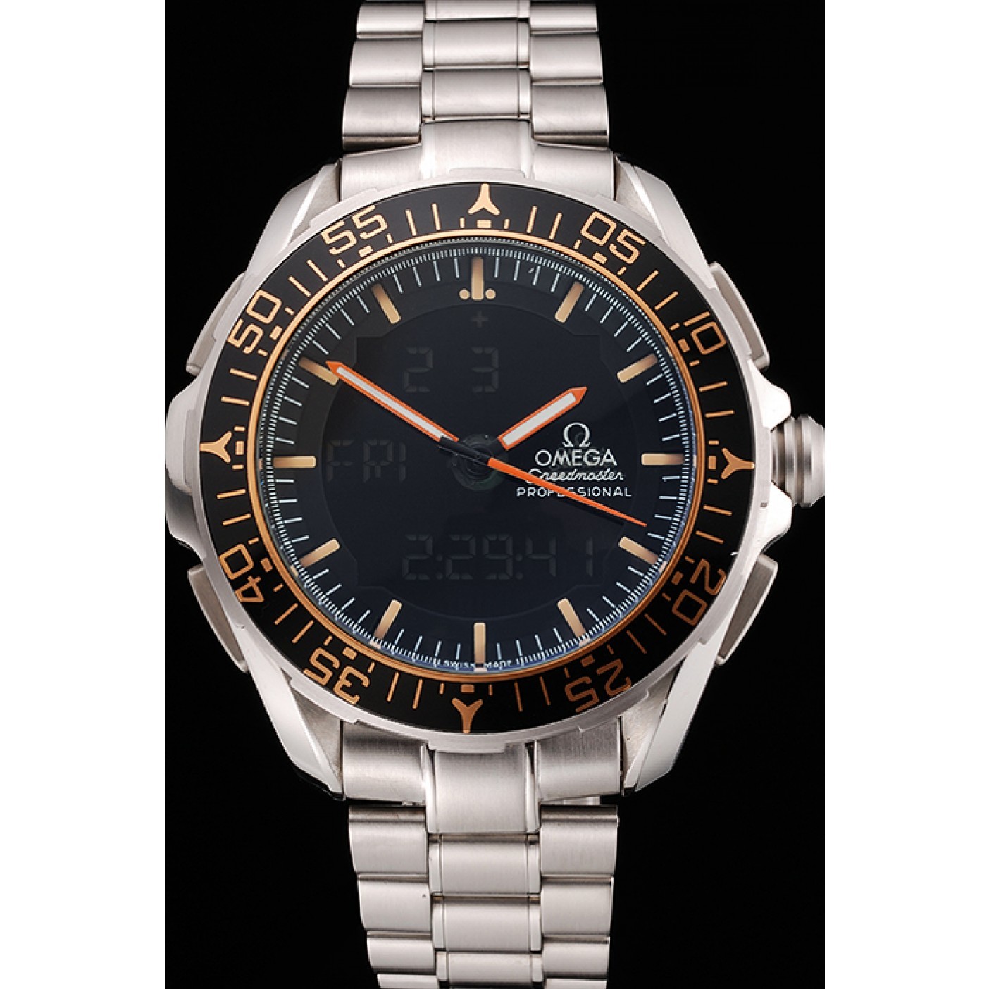 Omega Speedmaster Skywalker X-33 Black Dial Orange On Black Bezel Stainless Steel Case And Bracelet