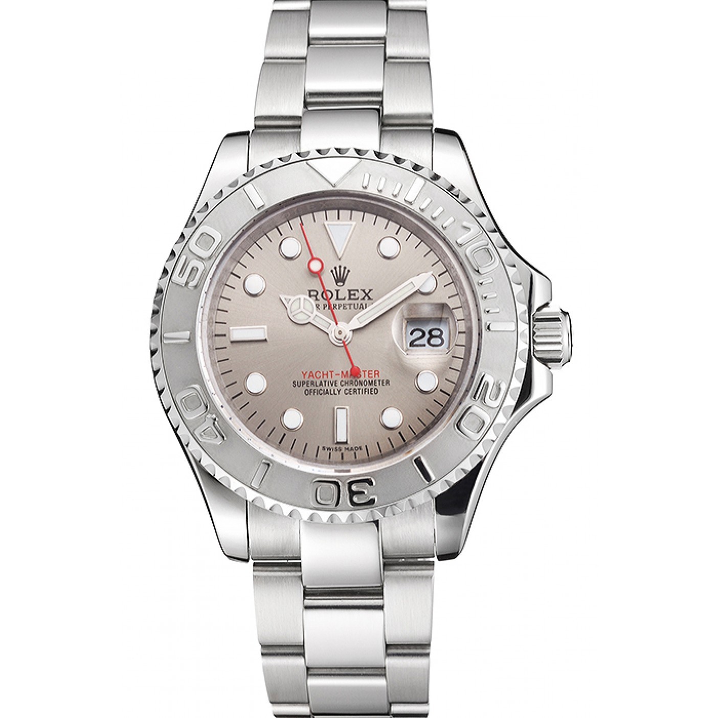 RepTime Watches Swiss Rolex Yacht-Master Gray Dial Stainless Steel Case And Bracelet