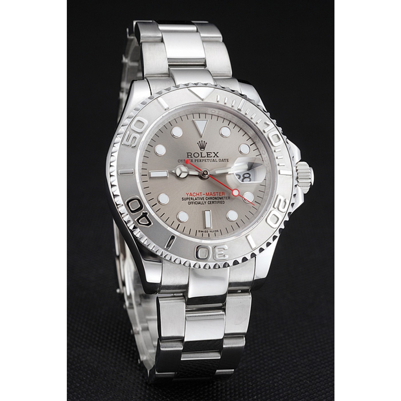 RepTime Watches Swiss Rolex Yacht-Master Gray Dial Stainless Steel Case And Bracelet