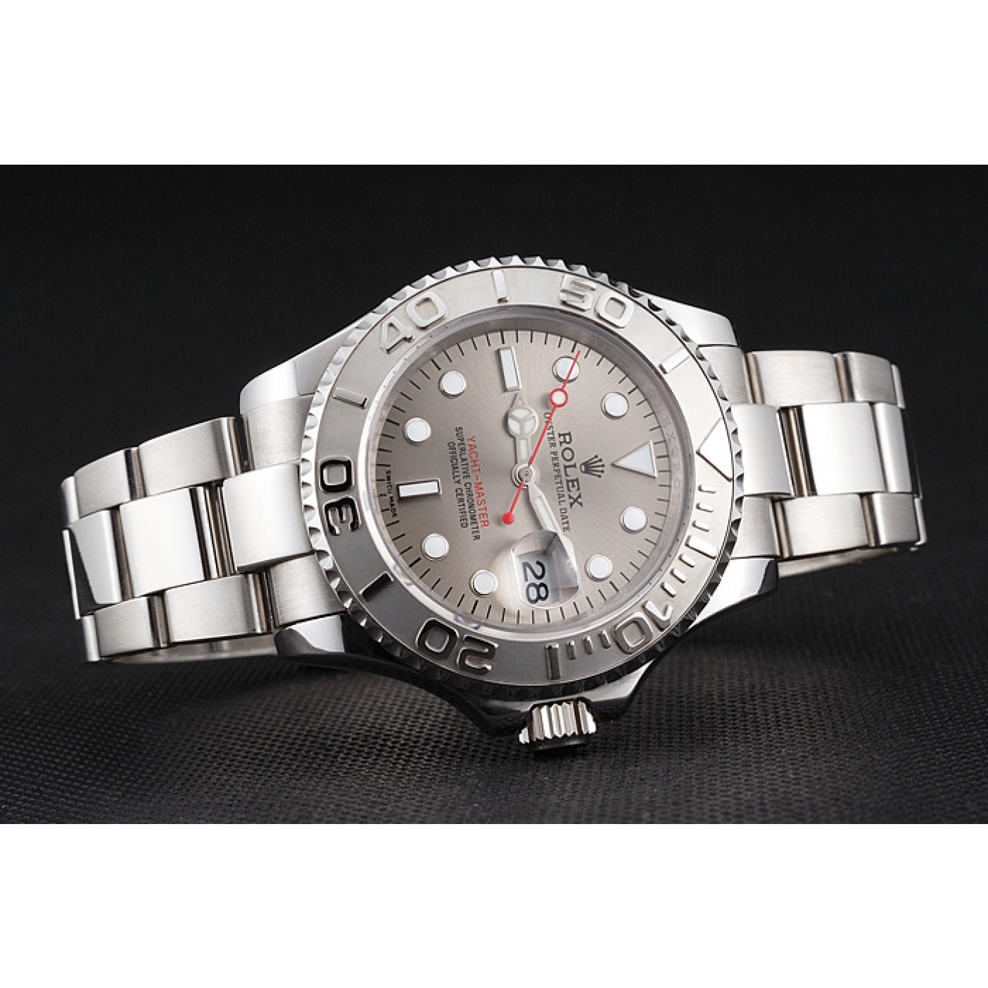 RepTime Watches Swiss Rolex Yacht-Master Gray Dial Stainless Steel Case And Bracelet