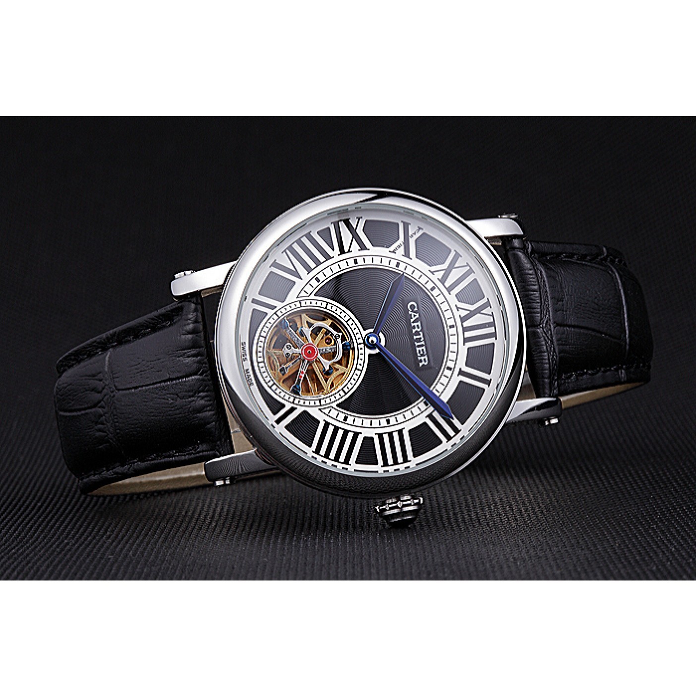 Cartier Rotonde Flying Tourbillon Black Dial 621955