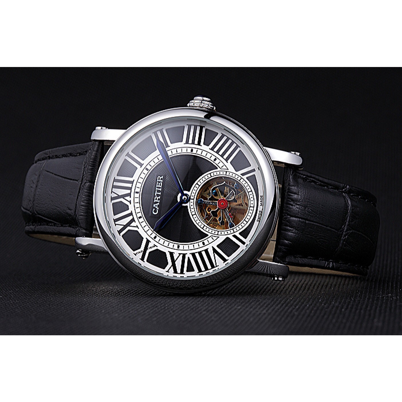 Cartier Rotonde Flying Tourbillon Black Dial 621955