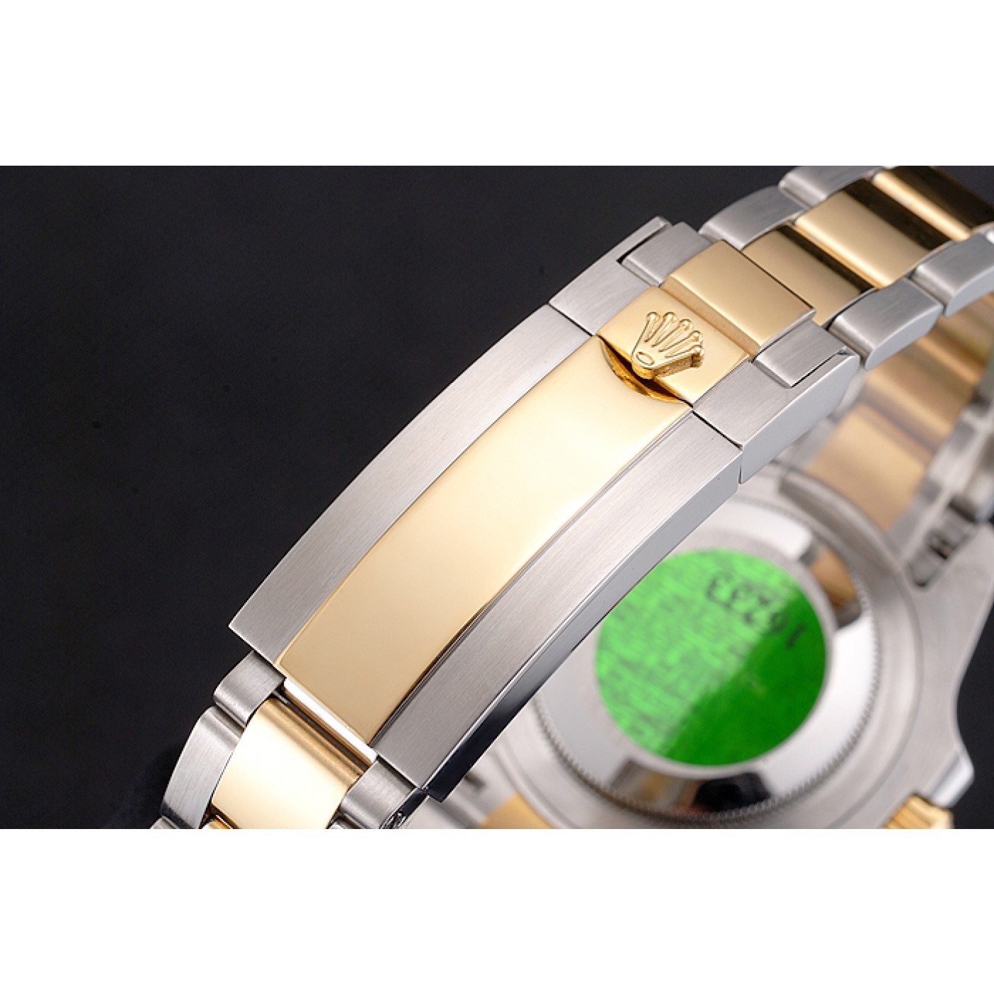 RepTime Watches Swiss Rolex Submariner Green Dial And Bezel Two Tone Steel Gold Bracelet