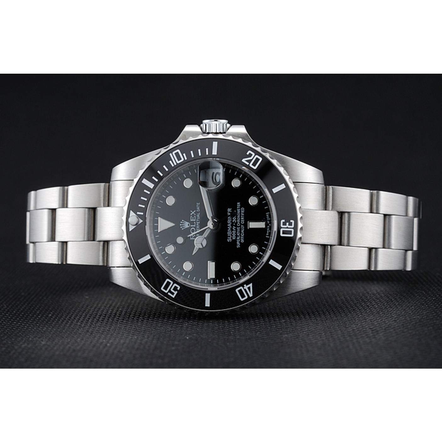 RepTime Watches Rolex Submariner Date Black Dial Stainless Steel Bracelet 1454153