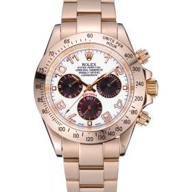 Rolex Cosmograph Daytona White with Black Subdials Gold Bracelet 622548