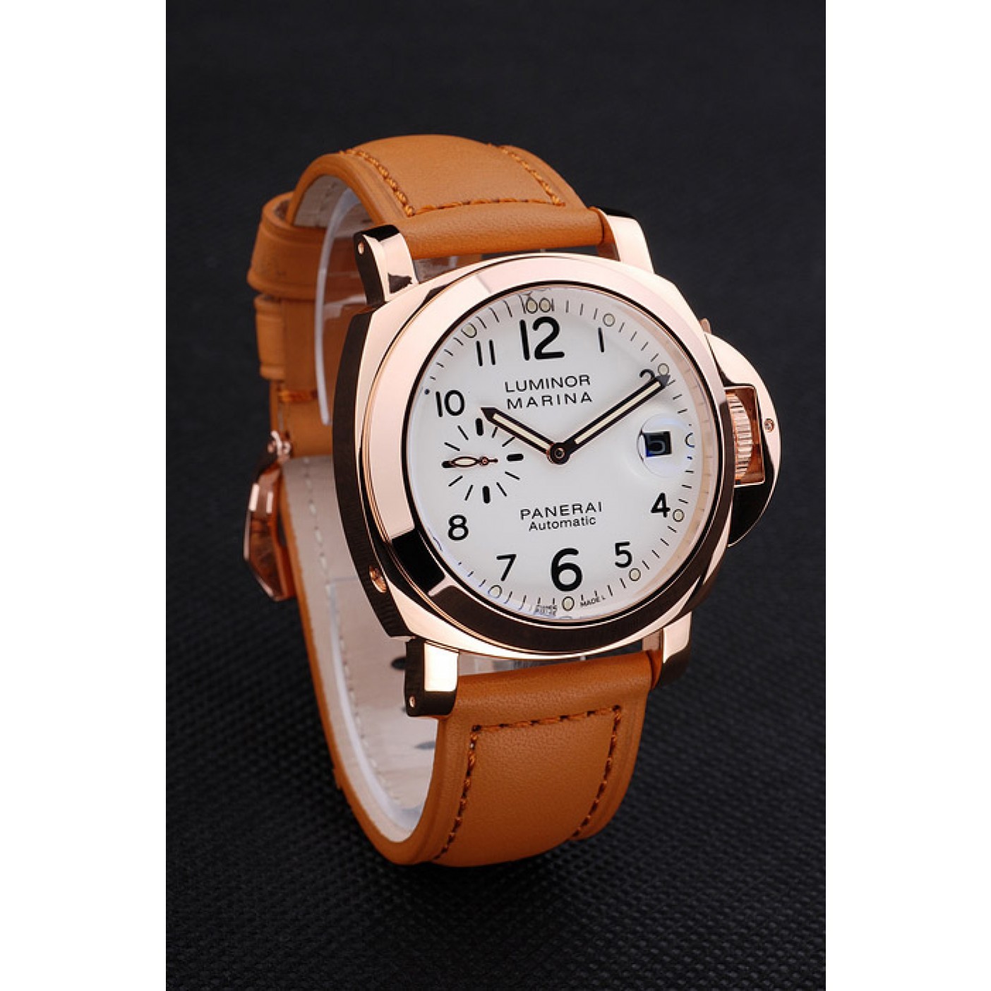 Panerai Luminor Marina White Dial Brown Leather Bracelet