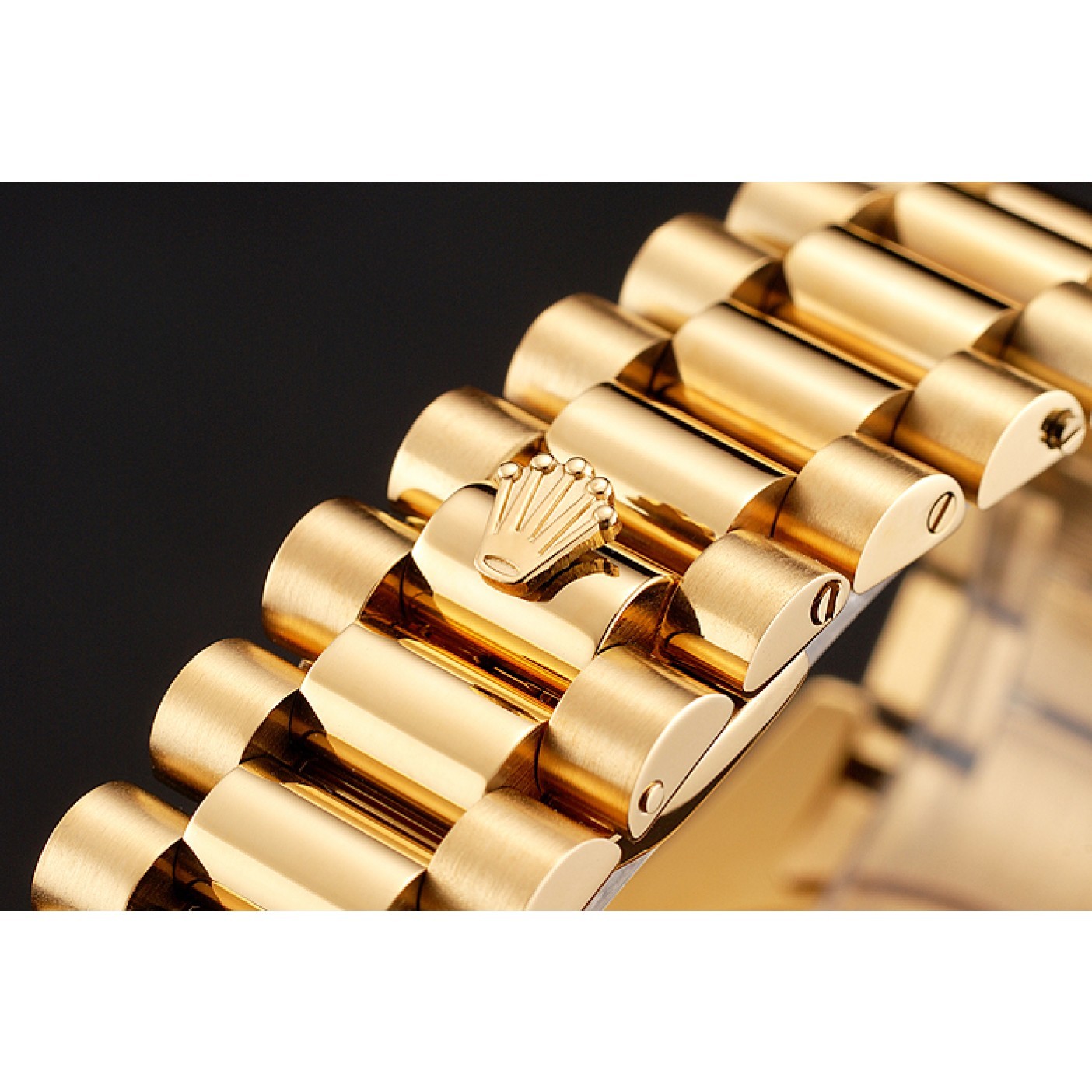 RepTime Watches Swiss Rolex Day-Date Champagne Dial Diamond Bezel Gold Bracelet 1454099