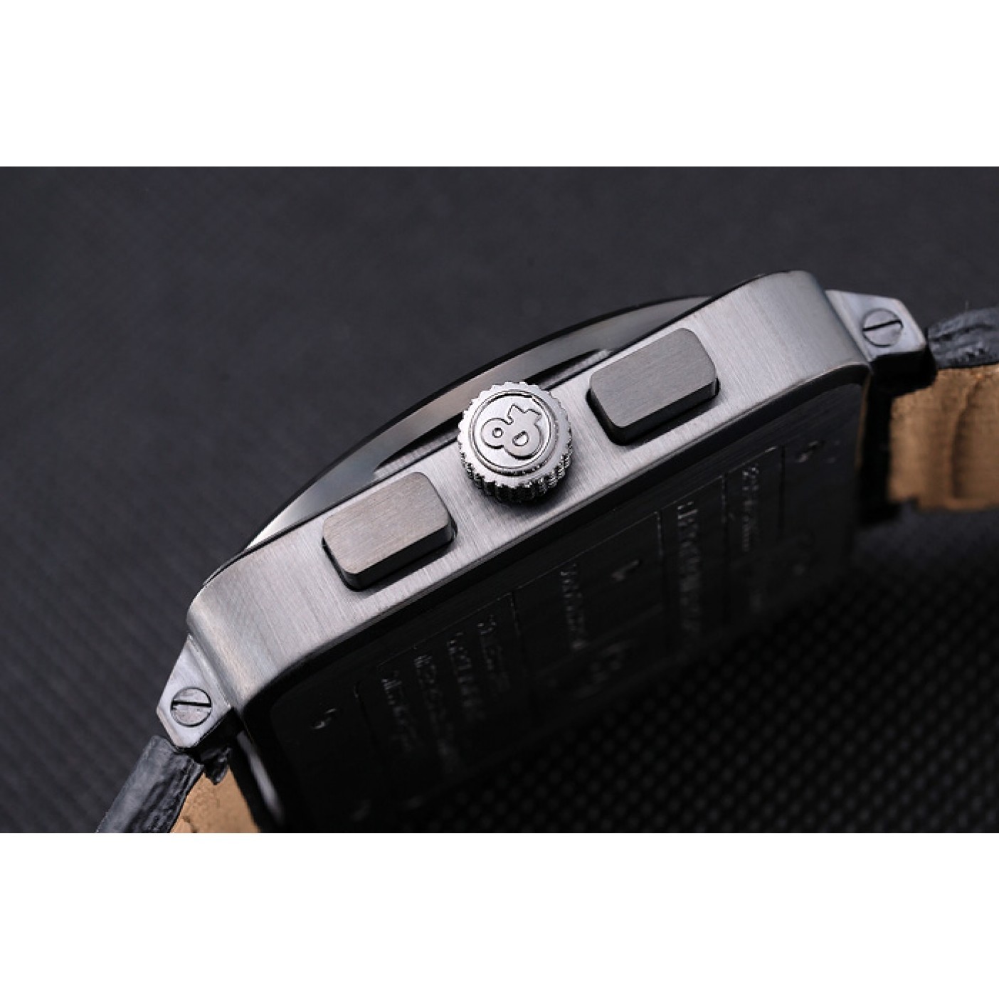 Bell and Ross BR 03-94 Black Dial White Numerals Silver Case Brown Leather Strap