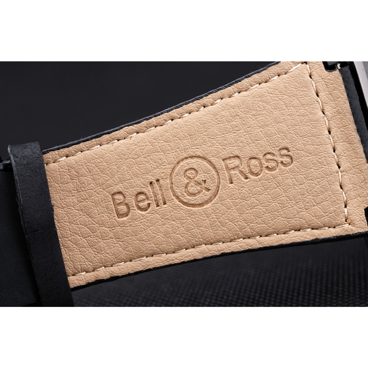 Bell and Ross BR 03-94 Black Dial White Numerals Silver Case Brown Leather Strap