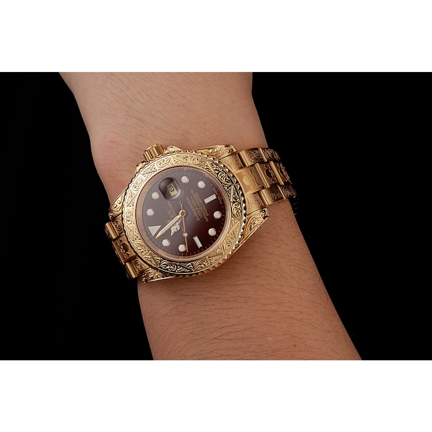 Rolex Submariner Skull Limited Edition Brown Dial Gold Case And Bracelet 1454070