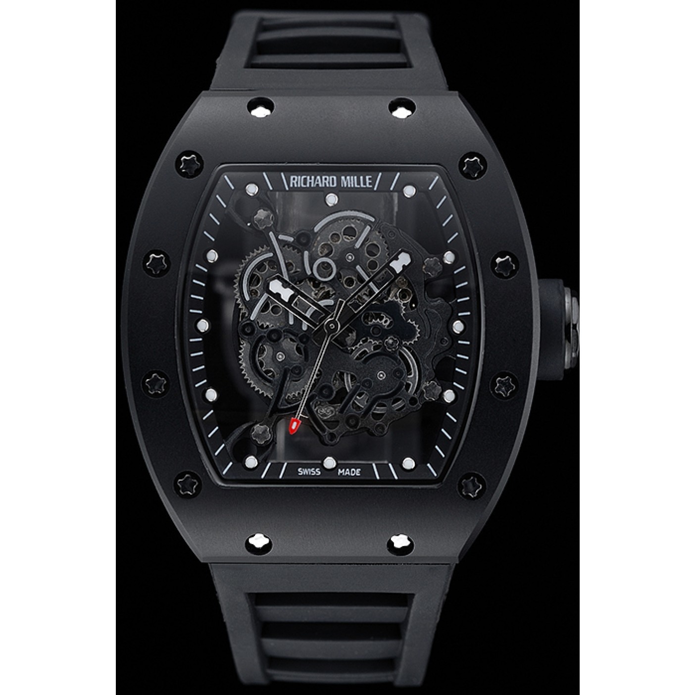 Richard Mille RM 055 Bubba Watson Black Case Black Rubber Bracelet 1454199