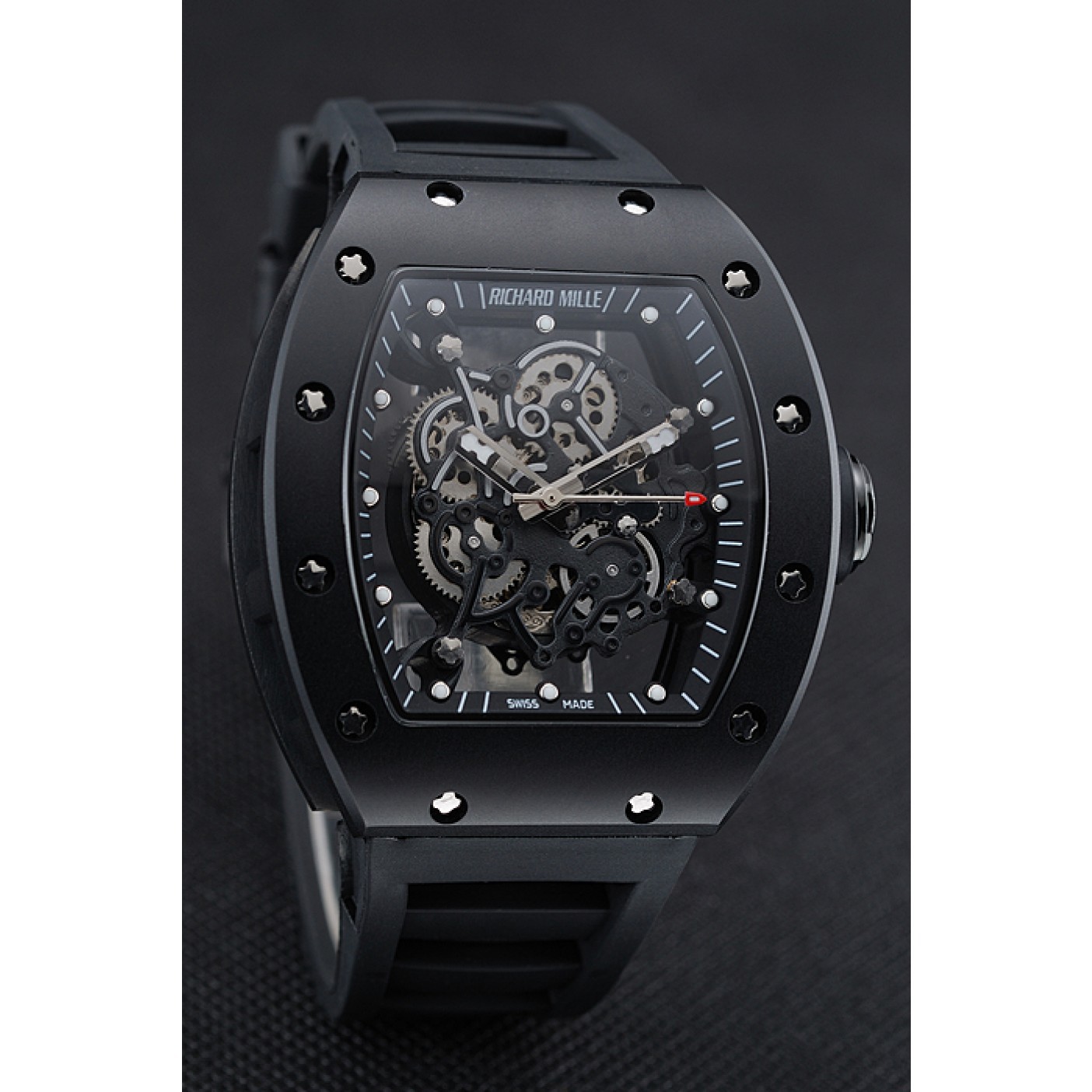 Richard Mille RM 055 Bubba Watson Black Case Black Rubber Bracelet 1454199