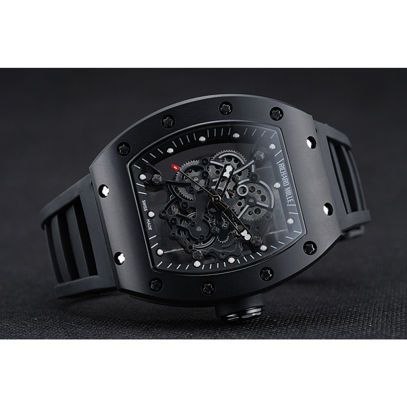 Richard Mille RM 055 Bubba Watson Black Case Black Rubber Bracelet 1454199