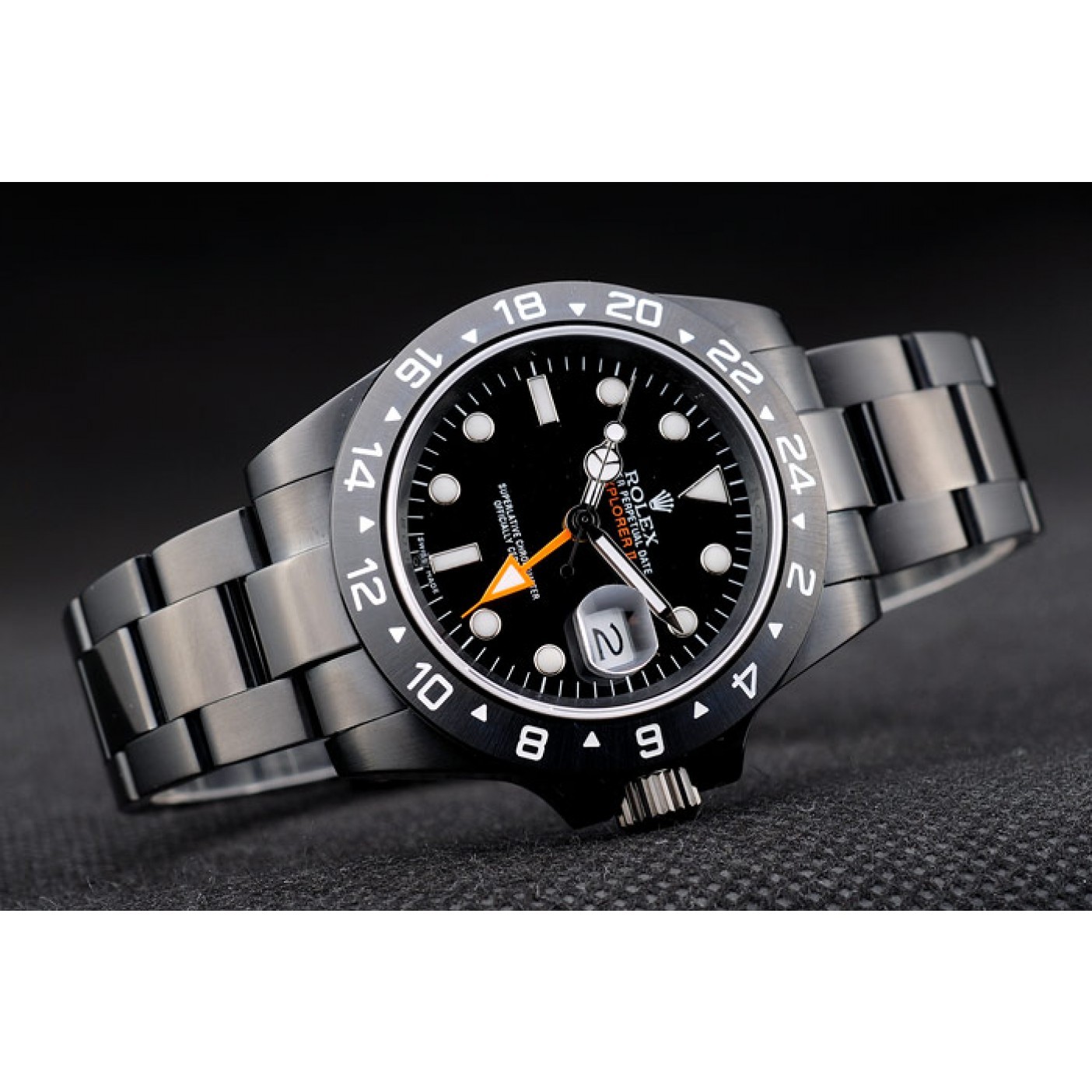 Rolex Explorer Black Ceramic Bezel Black Dial Watch 2385