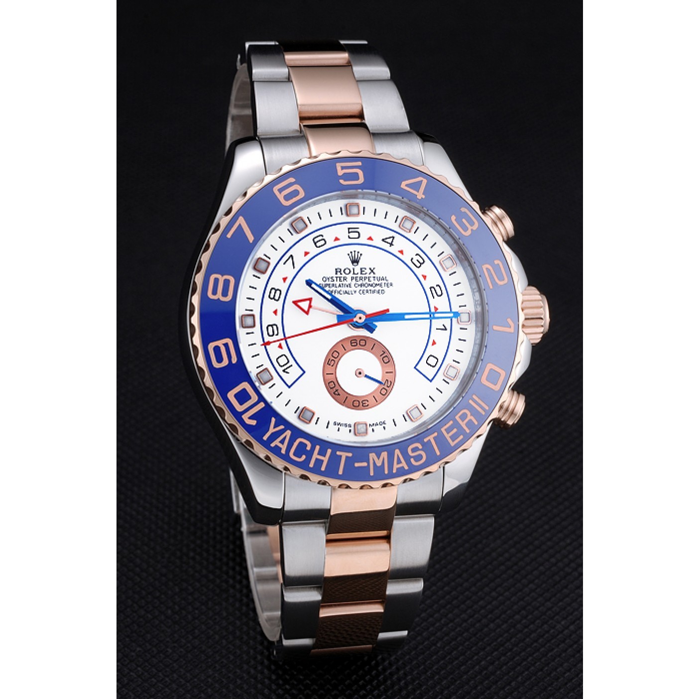 Rolex Yacht-Master II White Dial Blue Bezel Stainless Steel and Rose Gold Bracelet 622270