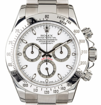 Rolex Daytona Lady Stainless Steel Case White Dial Tachymeter