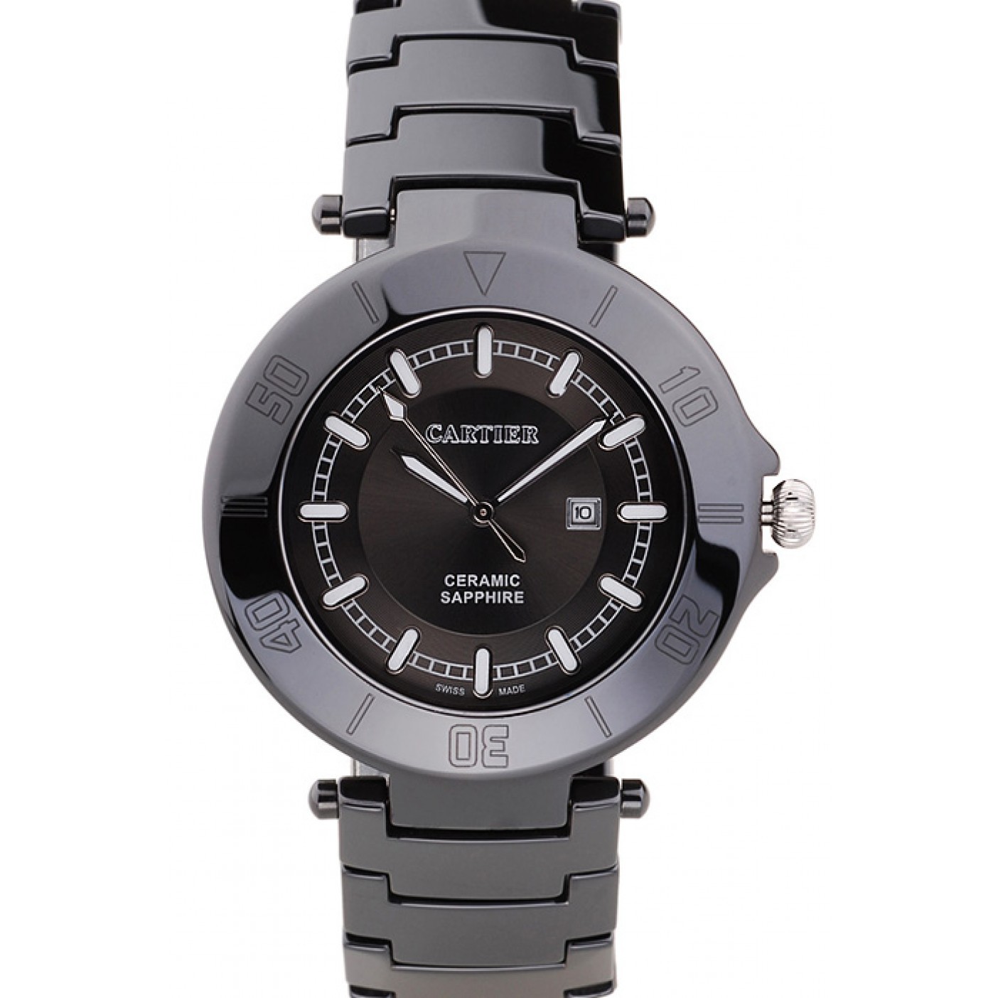 Cartier Pasha 43mm Black Dial Black Ceramic Case