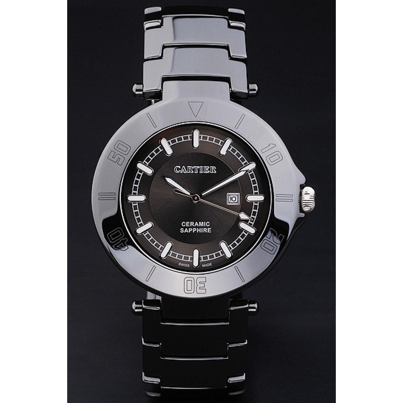 Cartier Pasha 43mm Black Dial Black Ceramic Case