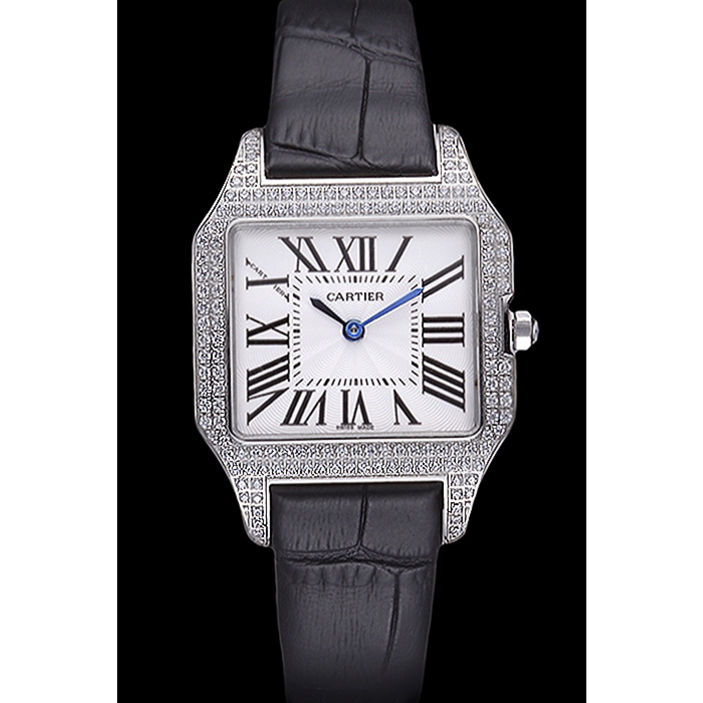 Cartier Santos 100 Diamond Silver Bezel 621909