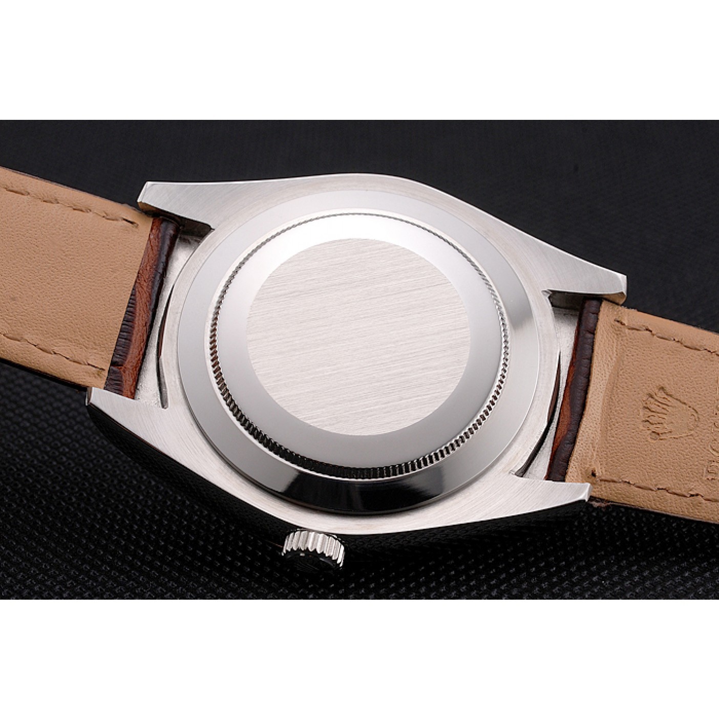 Affordable Rolex Sky Dweller White Dial Stainless Steel Case Brown Leather Strap