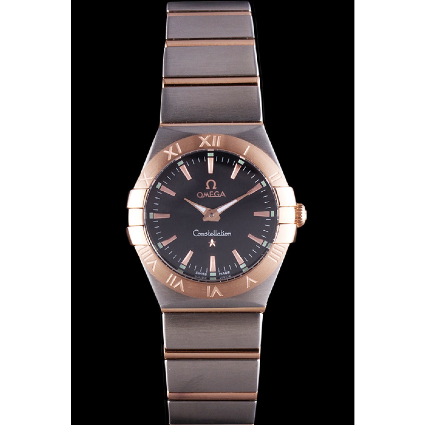 Omega Constellation Rose Gold Bezel Two Tone Band som100 621480