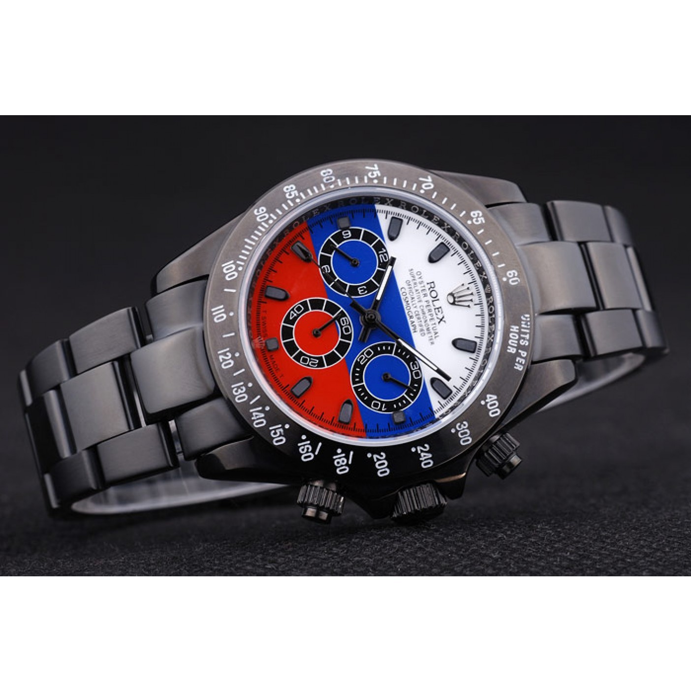 RepTime Watches Rolex Cosmograph Daytona Black Bracelet Russian Flag Dial 7472