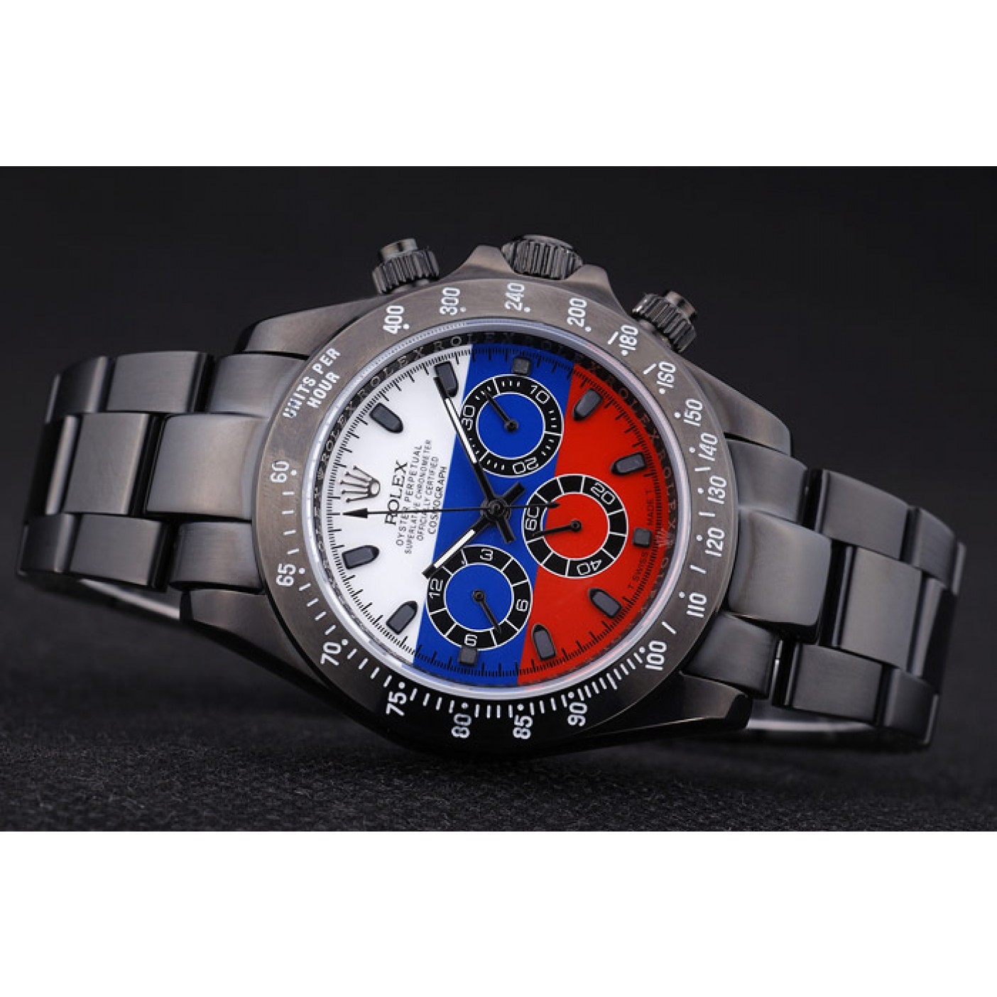 RepTime Watches Rolex Cosmograph Daytona Black Bracelet Russian Flag Dial 7472