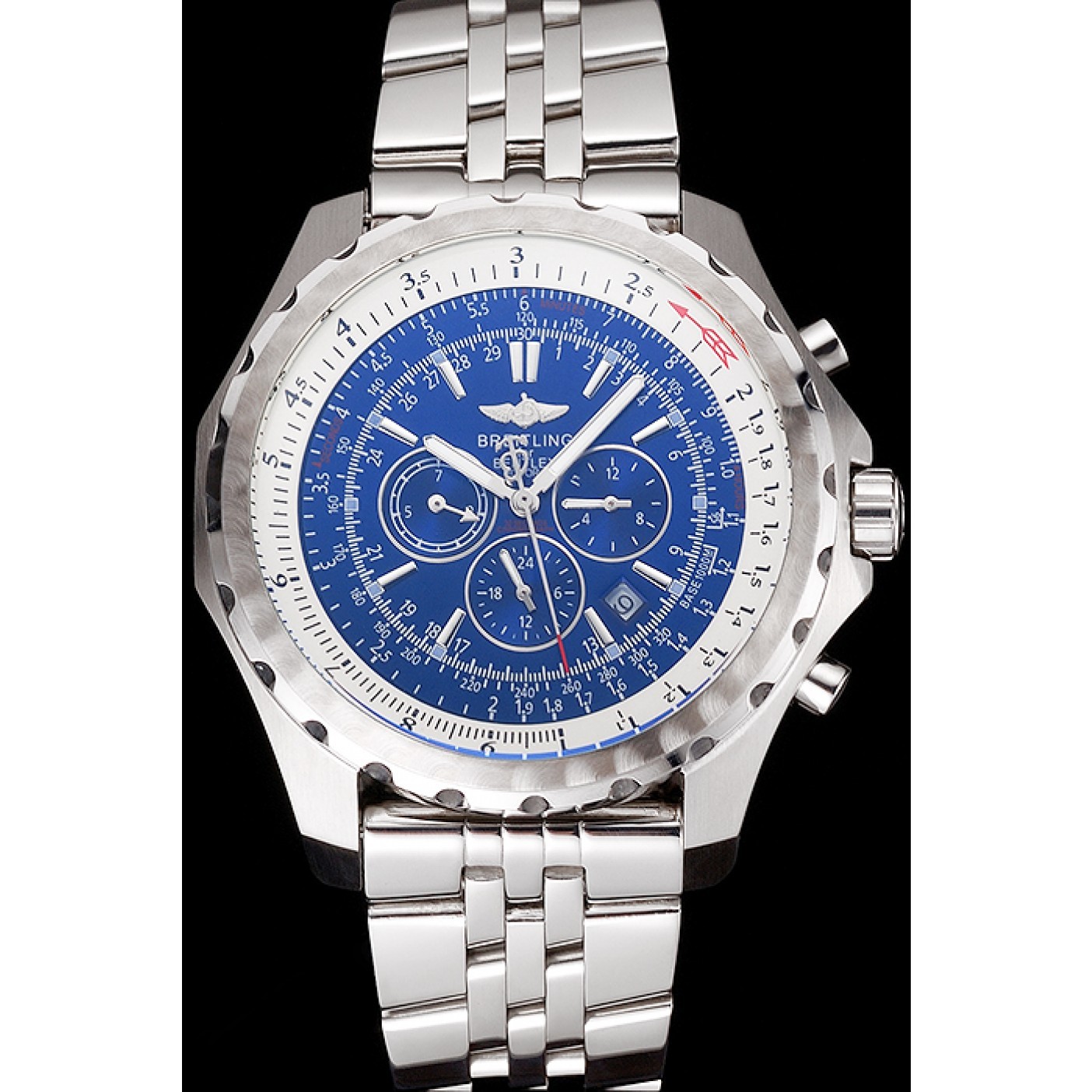 Breitling Bentley Motors T Blue Dial Stainless Steel Case And Bracelet 622222