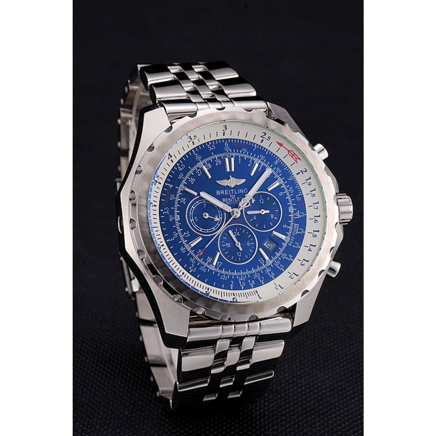 Breitling Bentley Motors T Blue Dial Stainless Steel Case And Bracelet 622222