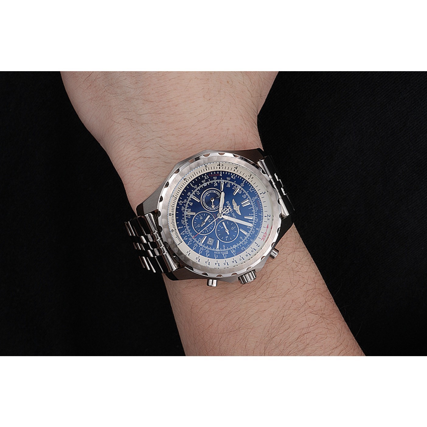 Breitling Bentley Motors T Blue Dial Stainless Steel Case And Bracelet 622222