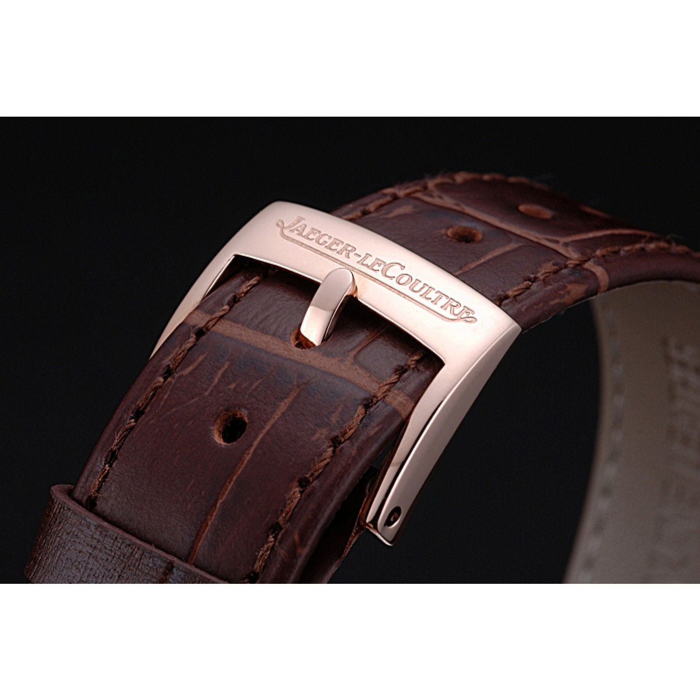 Jaeger LeCoultre Rendez-Vous Brown Dial Brown Leather Strap Rose Gold Diamond Bezel 622084