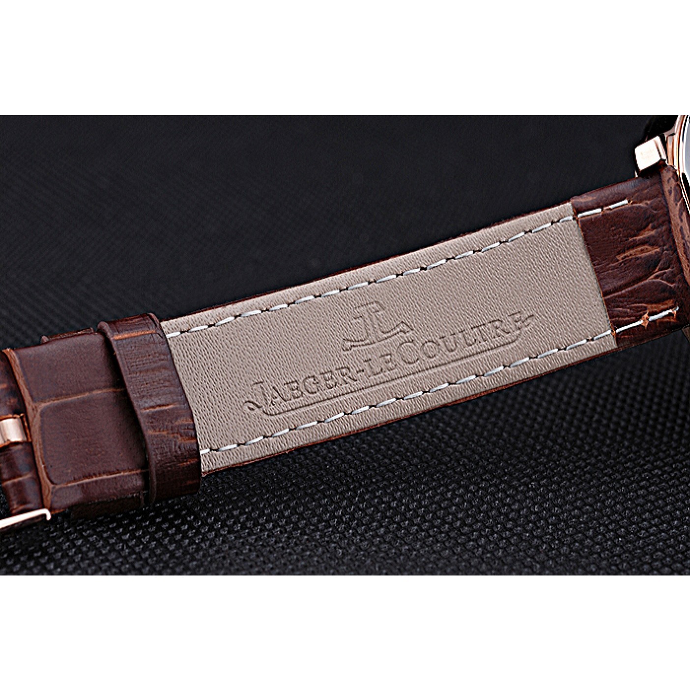 Jaeger LeCoultre Rendez-Vous Brown Dial Brown Leather Strap Rose Gold Diamond Bezel 622084