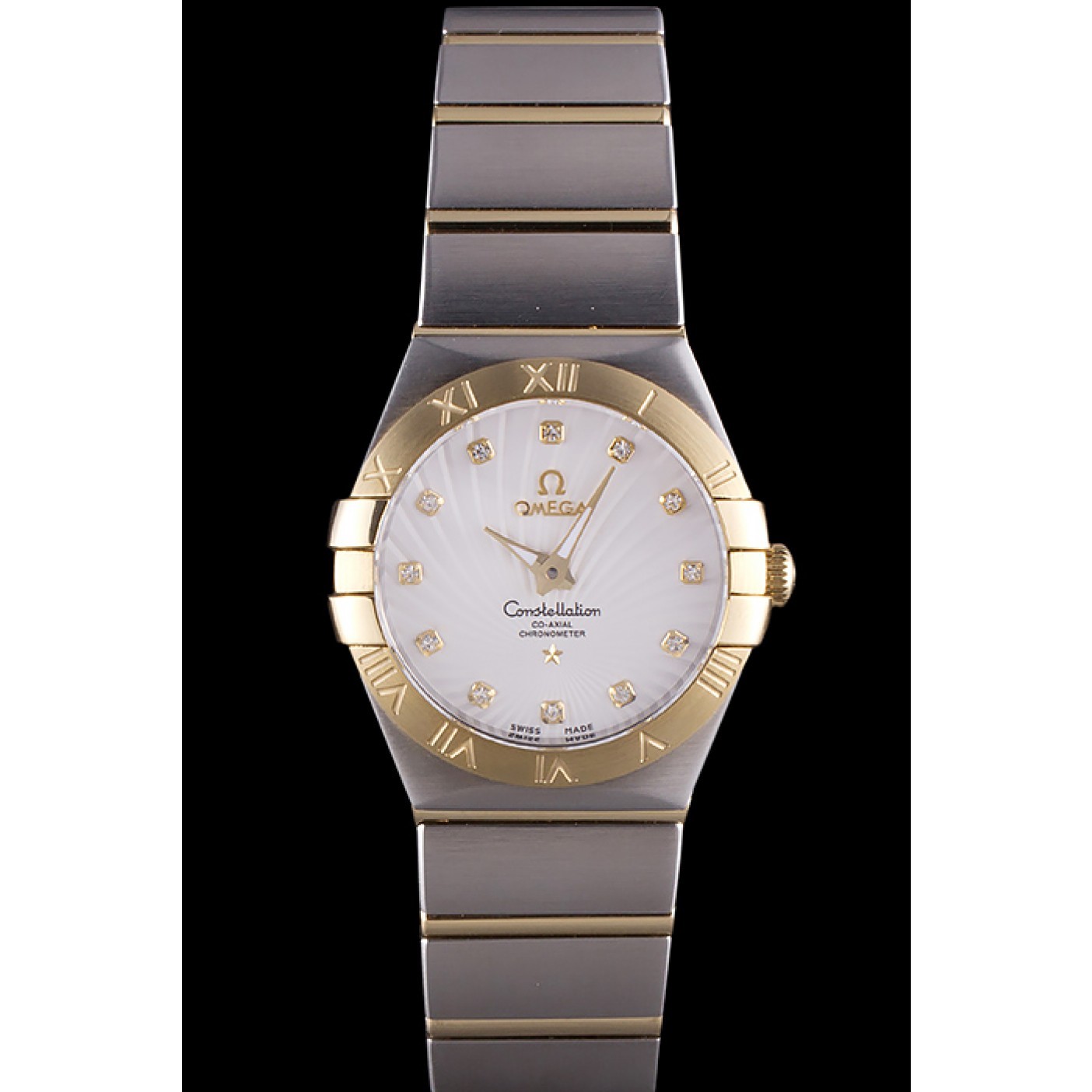 Omega Constellation Gold Bezel Two Tone Band som95 621475