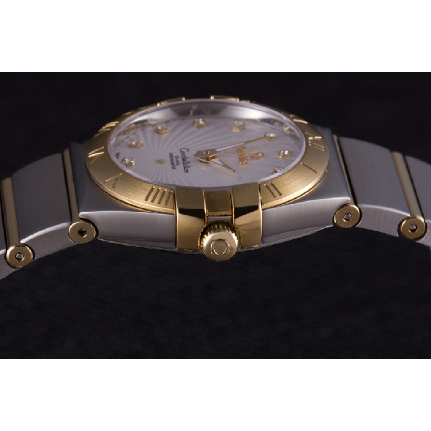 Omega Constellation Gold Bezel Two Tone Band som95 621475