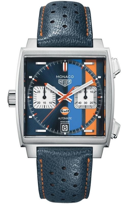 AAA Replica Tag Heuer Monaco Calibre 11 Gulf Special Edition Watch CAW211R.FC6401