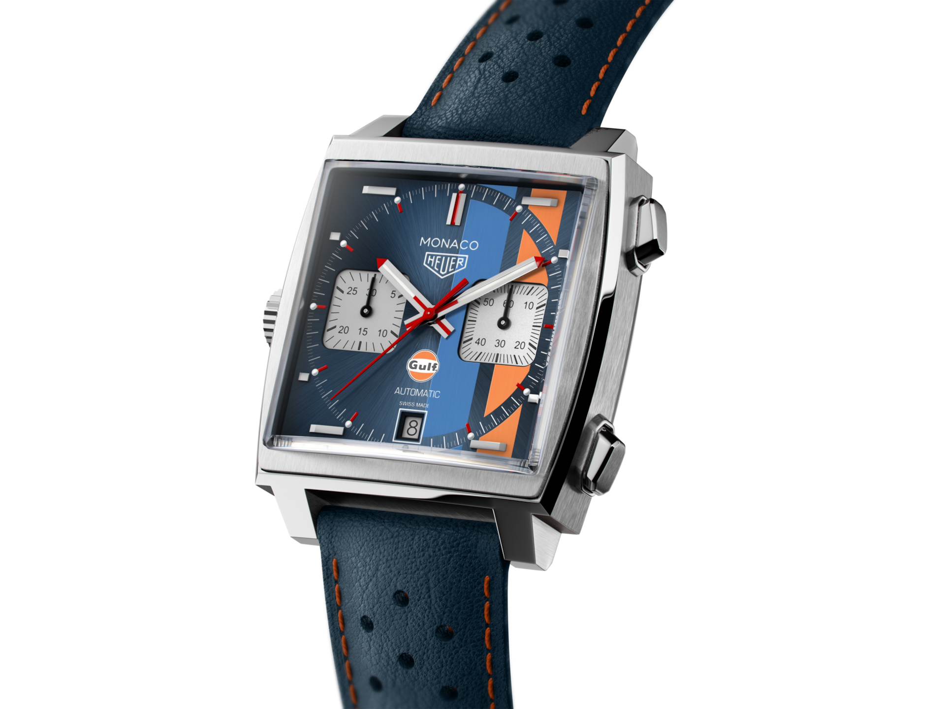 AAA Replica Tag Heuer Monaco Calibre 11 Gulf Special Edition Watch CAW211R.FC6401