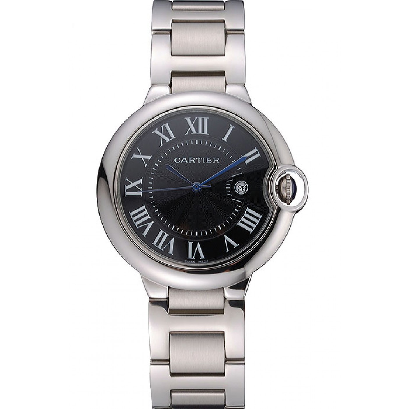 Cartier Ballon Bleu 42mm Black Dial Stainless Steel Case And Bracelet