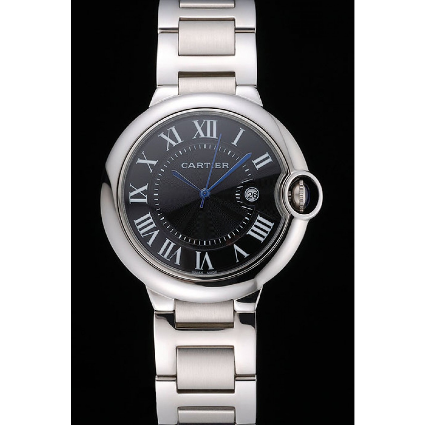 Cartier Ballon Bleu 42mm Black Dial Stainless Steel Case And Bracelet