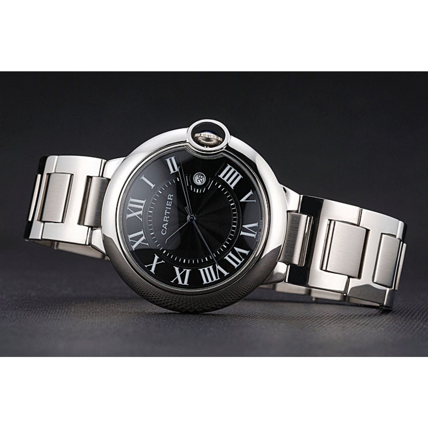 Cartier Ballon Bleu 42mm Black Dial Stainless Steel Case And Bracelet