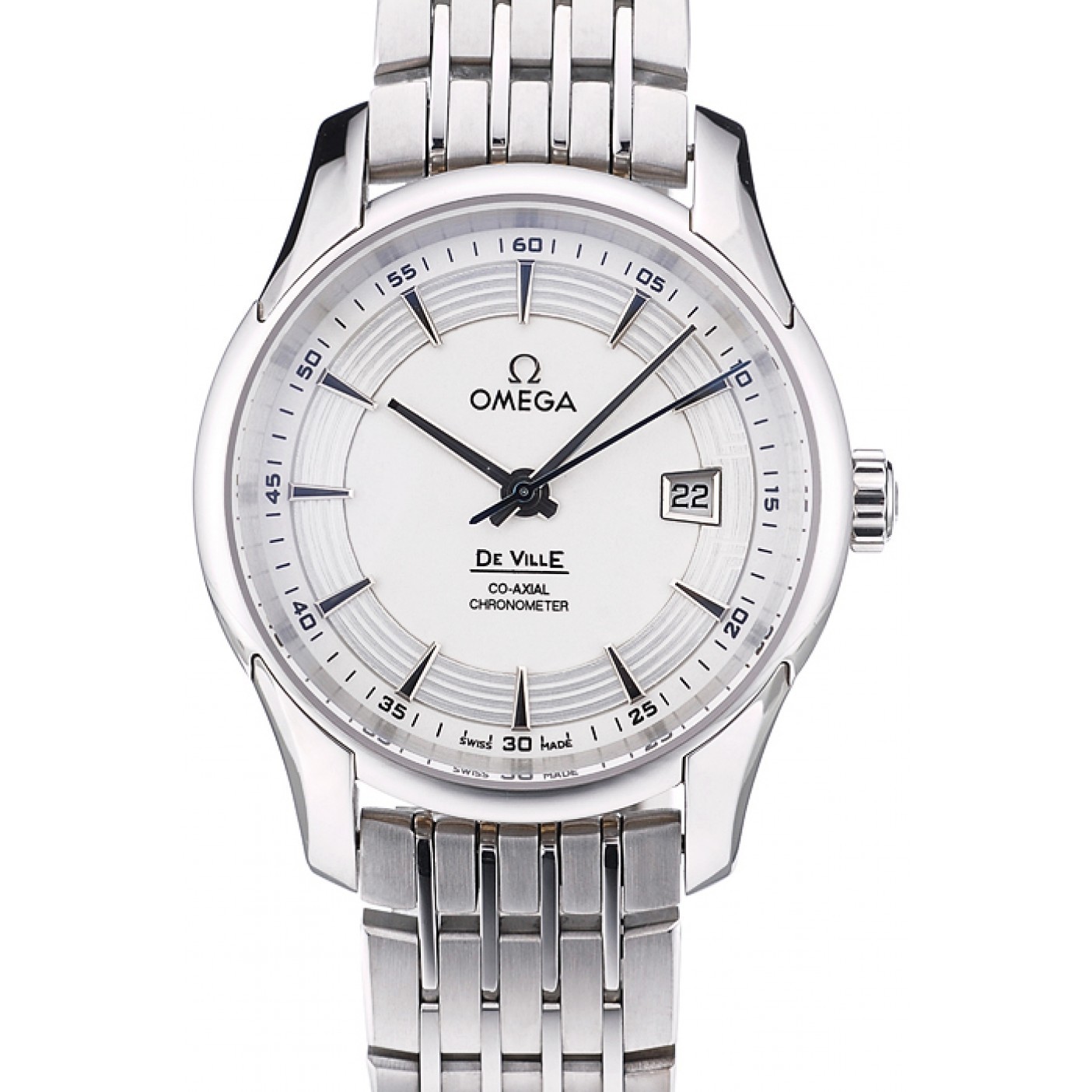 Omega Swiss DeVille Stainless Steel Bezel White Dial 7601